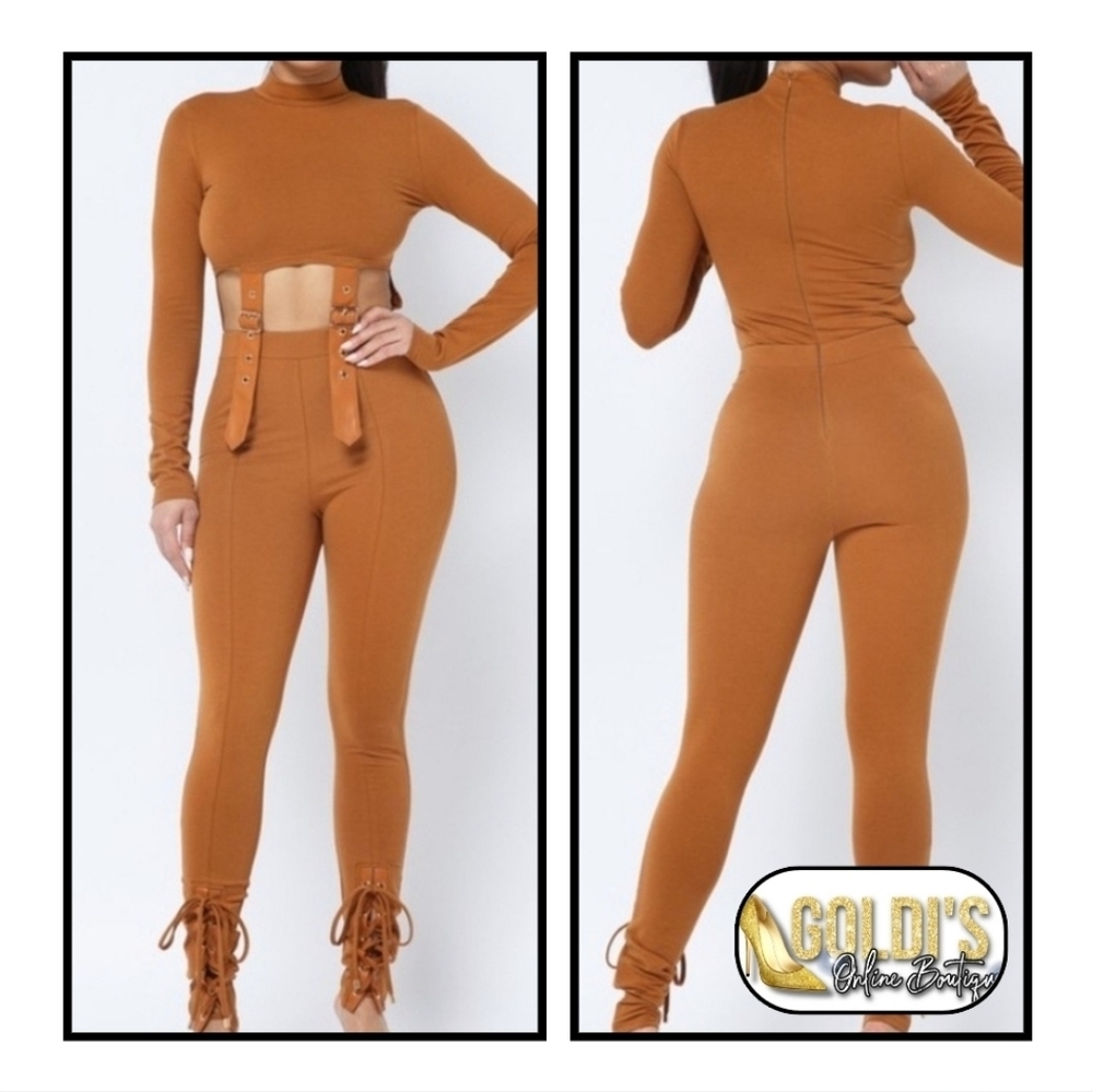 💗Double Belted Stretchy Jumpsuit!